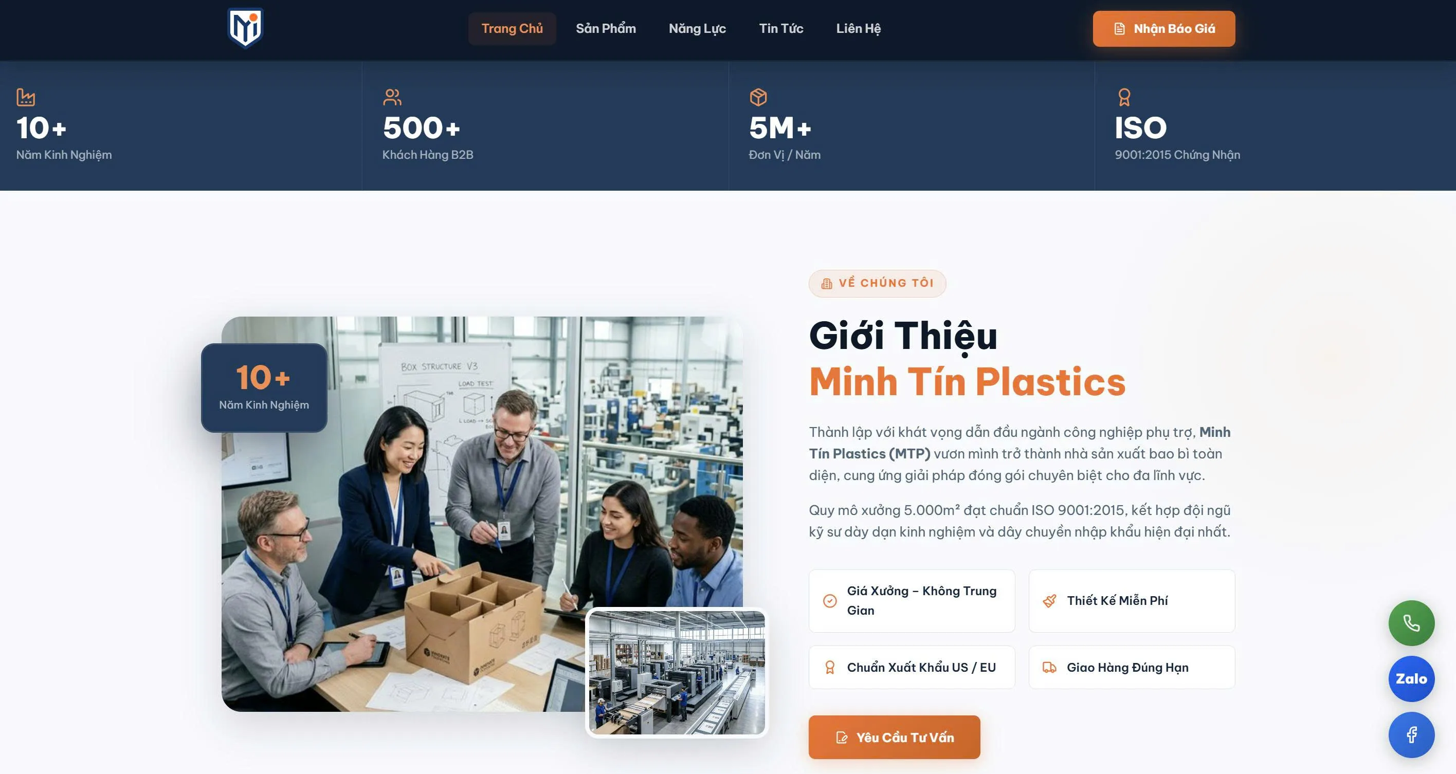 Minh Tin website hero